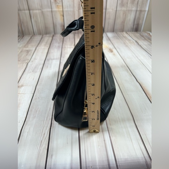 Parisian Chic Bebe Black and Gold Quilted Shoulder Bag. - Picture 13 of 14